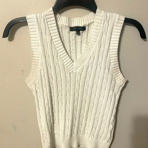 White sweater vest